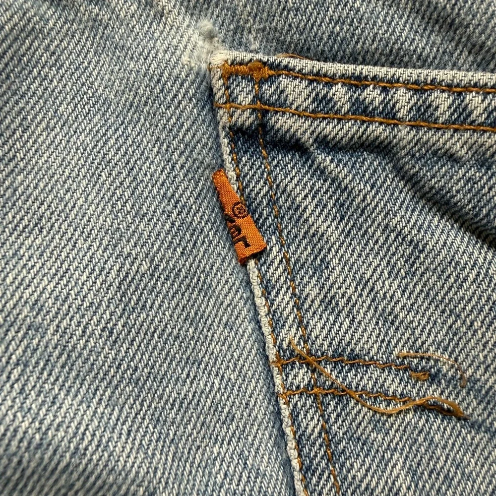 VTG‎ Levis 505 Shorts Mens 42 Blue ORANGE TAB Faded Medium Wash Jorts Denim